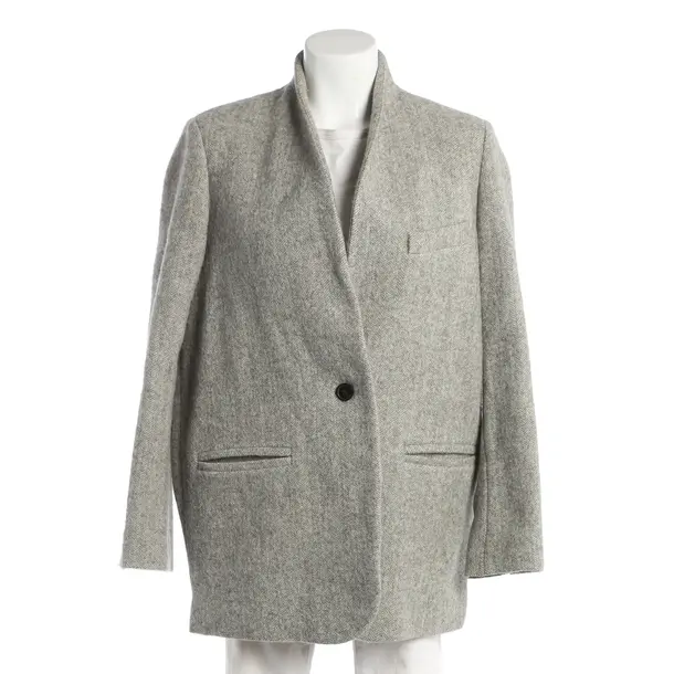 Mid-Season Jacket, in Light Gray, Wool, Isabel Marant