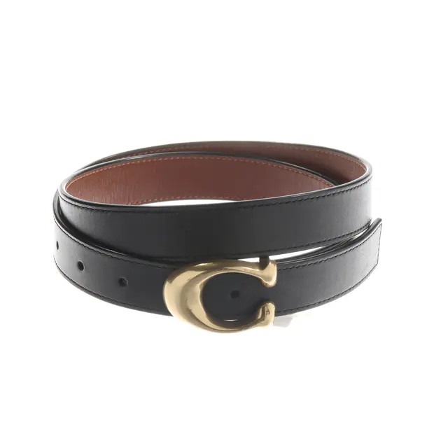 Belt, in Black, Leather, Coach