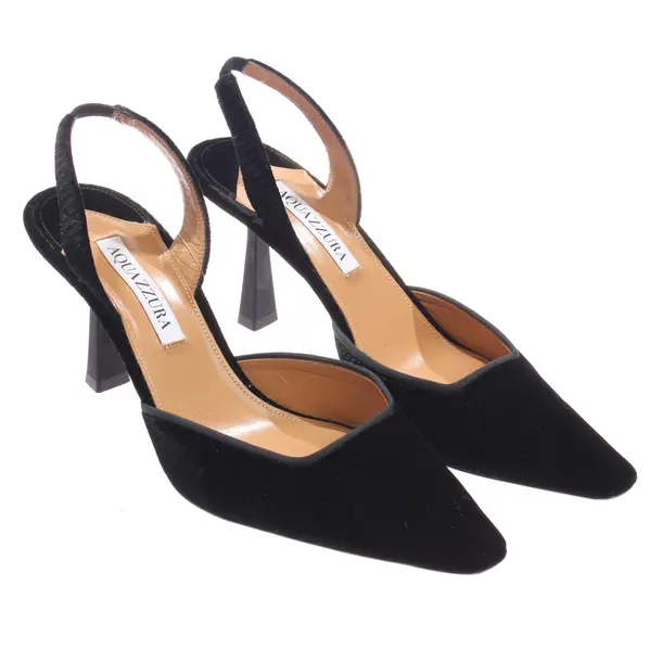 Slingbacks, in Schwarz, Aquazzura