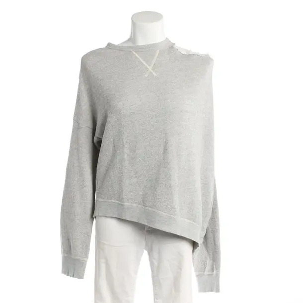 Sweatshirt, in Grau, Baumwolle, R13