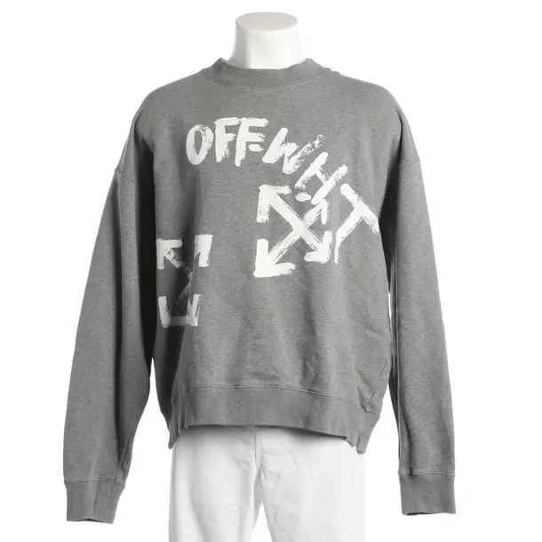 Sweatshirt, in Grau, Baumwolle, Off-White