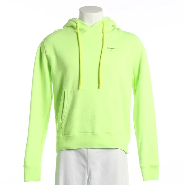 Hoodie, in Neon Grün, Baumwolle, Off-White