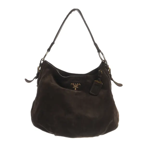 Schultertasche, in Braun, Leder, Prada