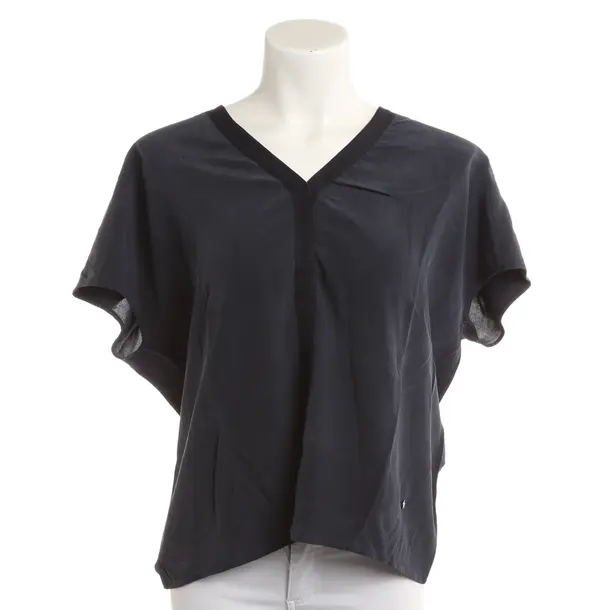 Shirt, in Navy, Silk, Mos Mosh