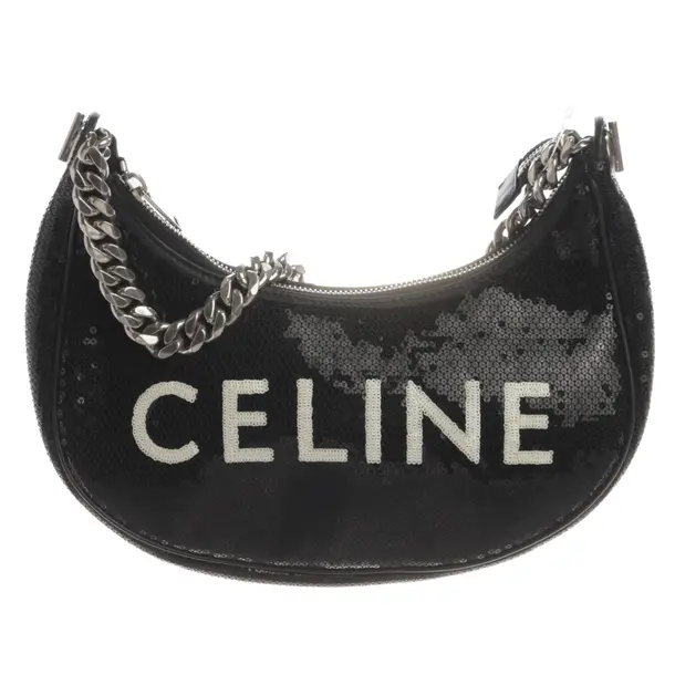 Shoulder Bag, in Black, Polyester, Céline