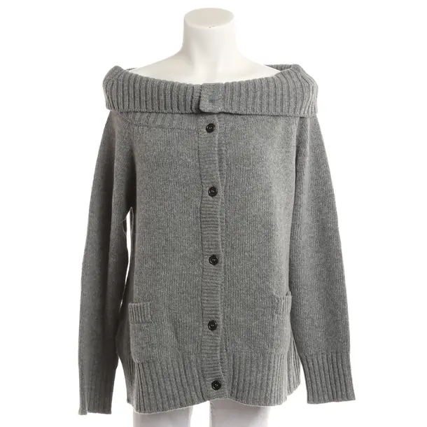 Cardigan, in Light Gray, Wool, Prada