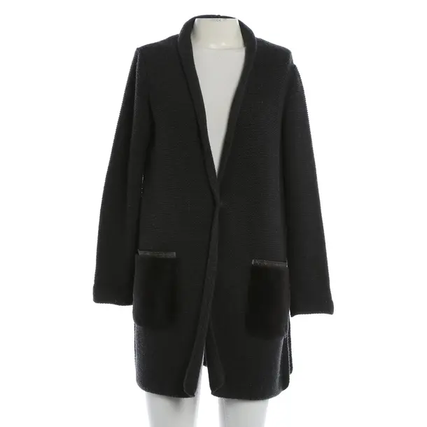 Strickjacke, in Dunkelgrau, Wolle, Fabiana Filippi