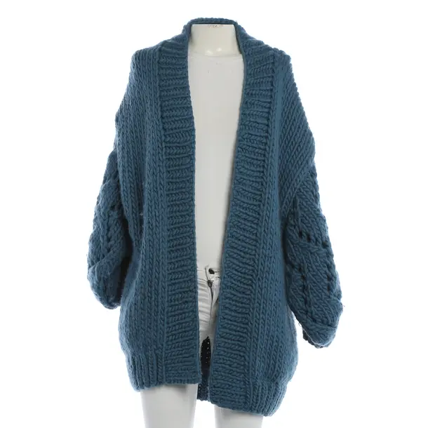 Cardigan, in Blue, Wool, MR Mittens