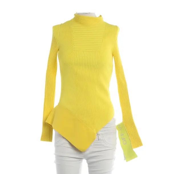 Pullover, in Gelb, Viskose, Off-White