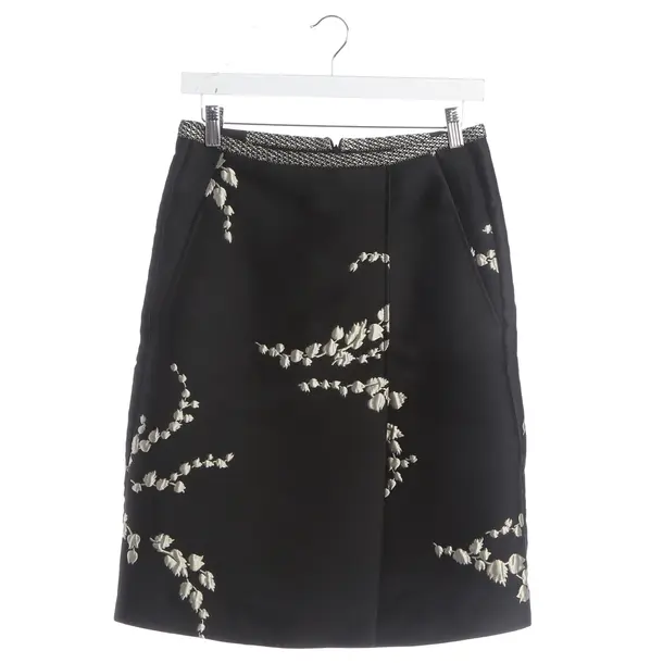 Skirt, in Black, Viscose, Odeeh
