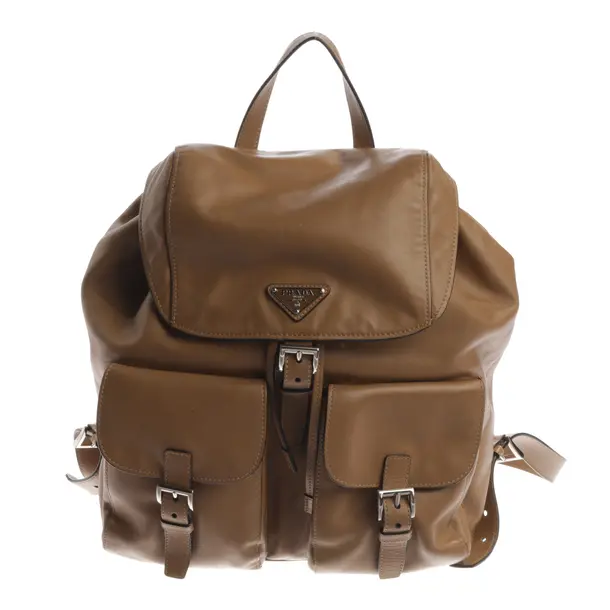 Zaino, in Marrone chiaro, Pelle, Prada