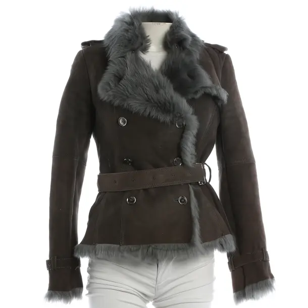 Giacca in pelle, in Marrone, Pelle, Burberry