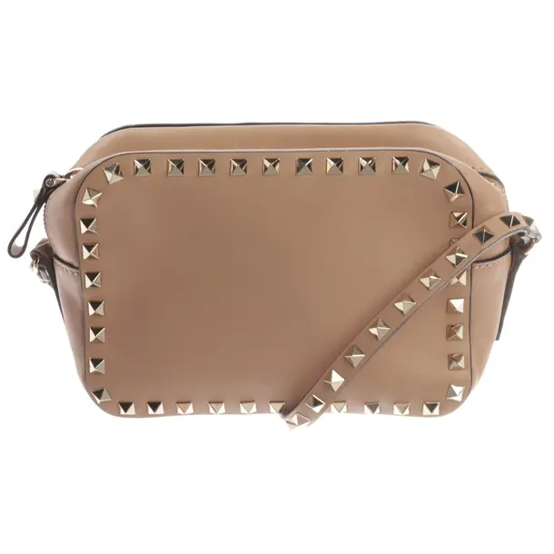 Schultertasche, in Hellbraun, Leder, Valentino