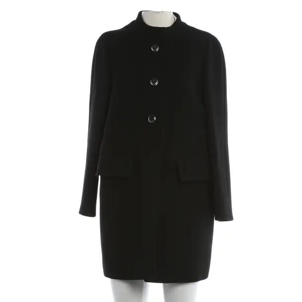 Mid-Season Coat, in Black, Wool, Prada