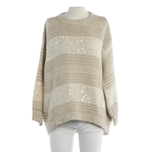 Jumper, in Beige, Cotton, Brunello Cucinelli