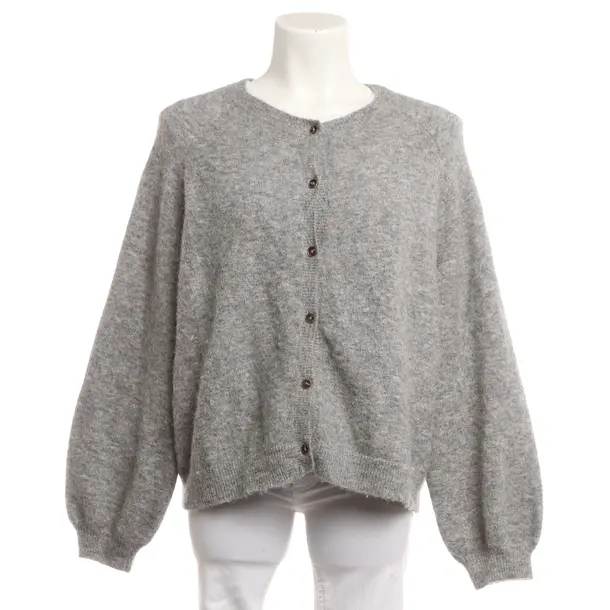 Strickjacke, in Grau, Wolle, Bloom