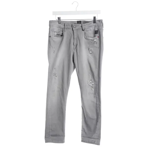 Jeans Boyfriend, in Hellgrau, Baumwolle, Elias Rumelis