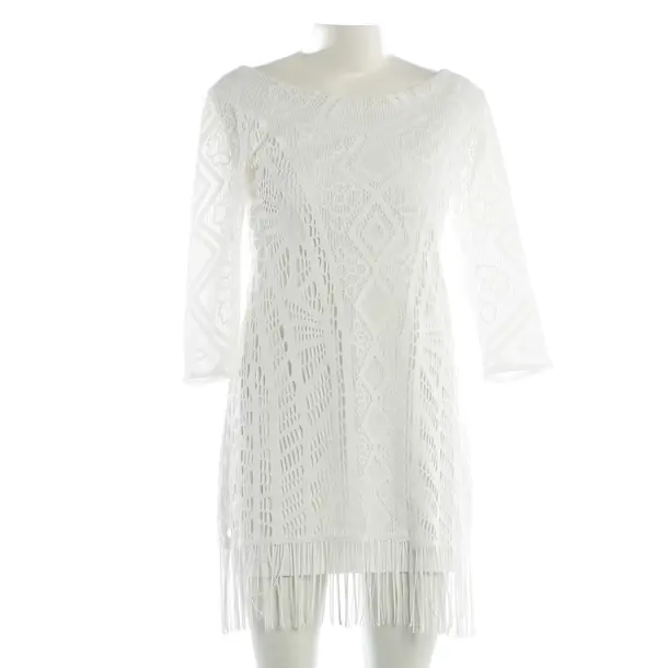 Cocktail Dress, in White, Polyester, Ana Alcazar
