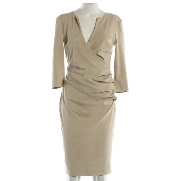 Cocktail Dress, in Beige, Polyester, Ana Alcazar