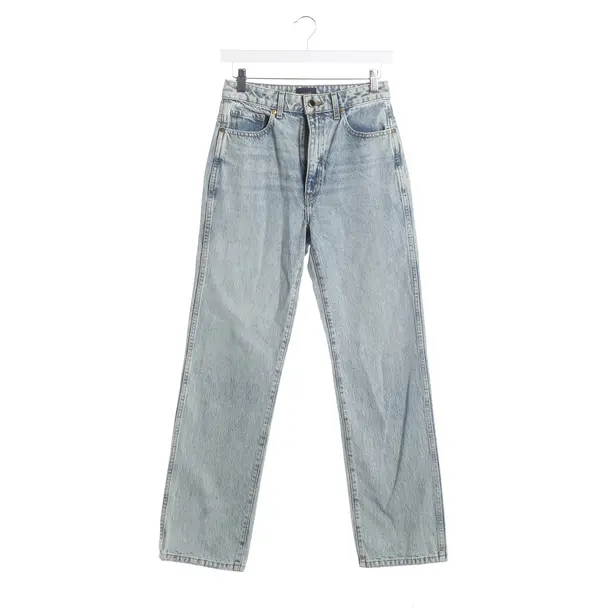 Straight Fit Jeans, in Light Blue, Cotton, Khaite