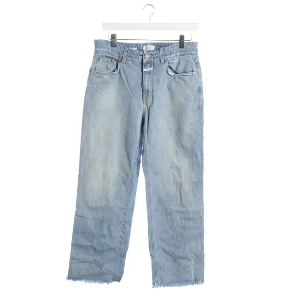 Jeans straight fit, in Azzurro, Cotone, Chiuso