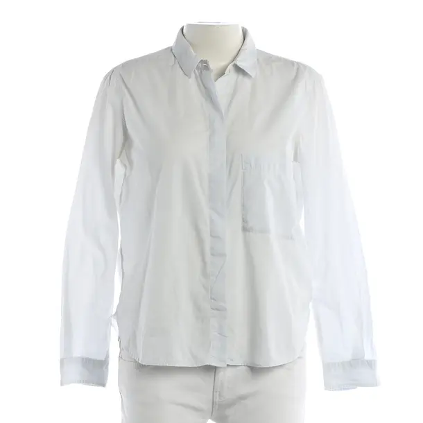 Blouse, in White, Cotton, Closed