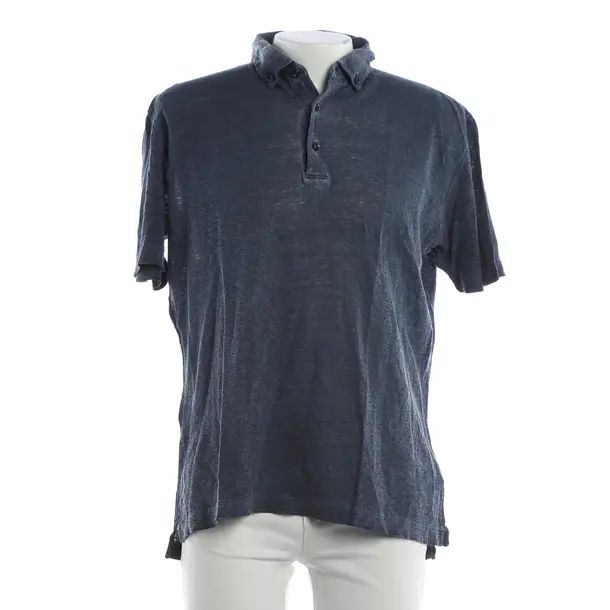 Polo Shirt, in Blue, Linen, Van Laack
