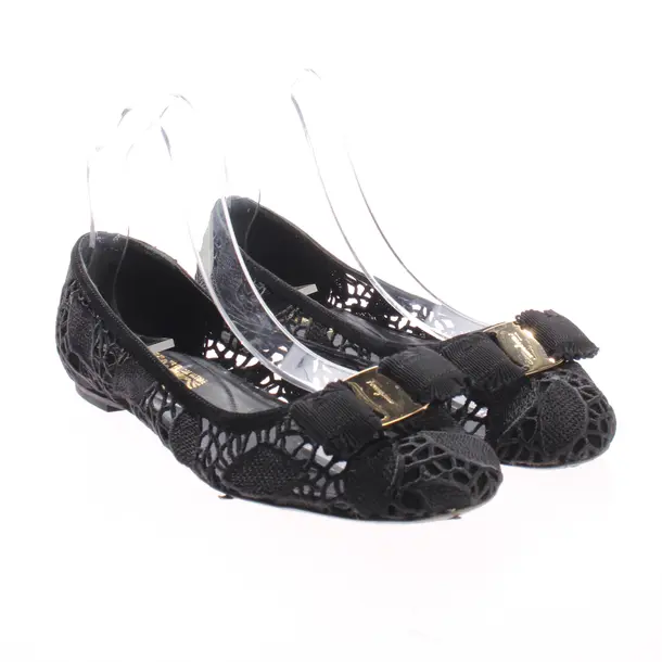 Ballerinas, in Schwarz, Salvatore Ferragamo