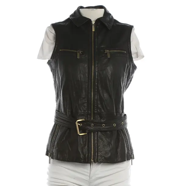 Weste, in Schwarz, Leder, Michael Kors