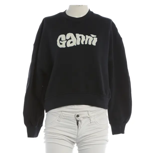 Felpa, in Grigio, Cotone, Ganni