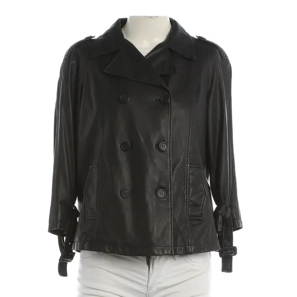 Lederjacke, in Schwarz, Leder, Prada