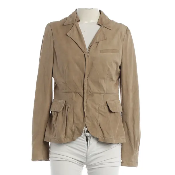 Lederjacke, in Hellbraun, Leder, Miu Miu