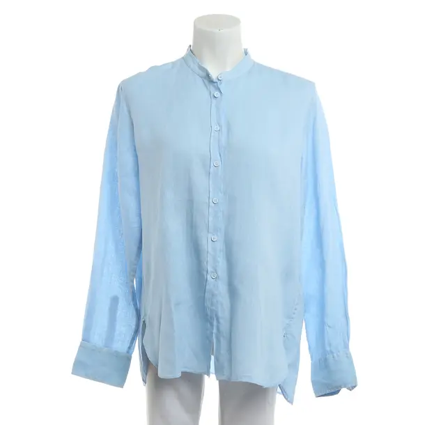 Bluse, in Hellblau, Leinen, Caliban