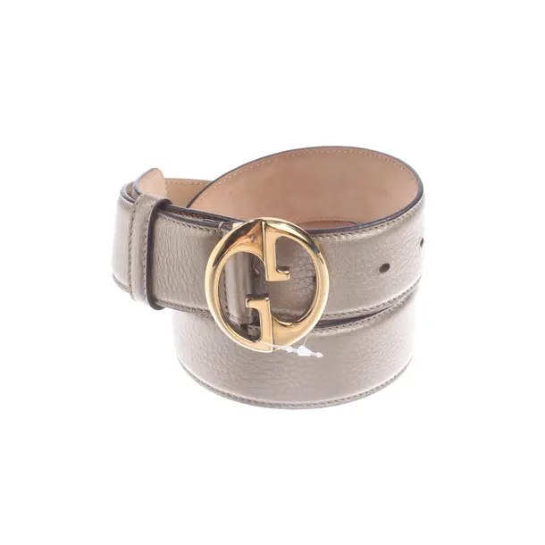 Belt, in Gold, Leather, Gucci