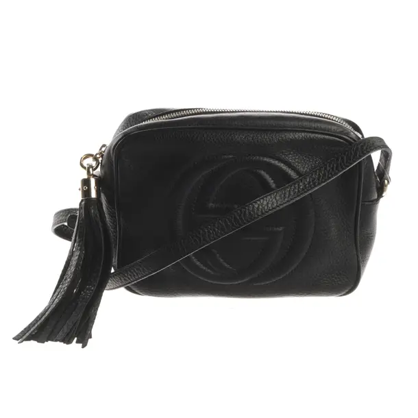 Schultertasche, in Schwarz, Leder, Gucci