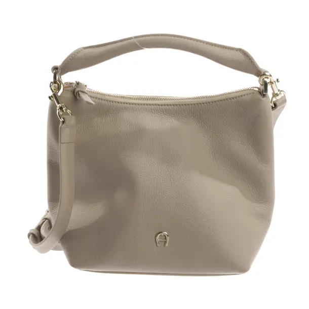 Handtasche, in Grau, Leder, Aigner