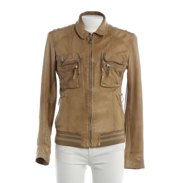 Lederjacke, in Hellbraun, Leder, Dolce & Gabbana