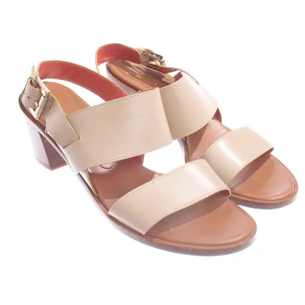 Heeled Sandals, in Light Brown, Santoni
