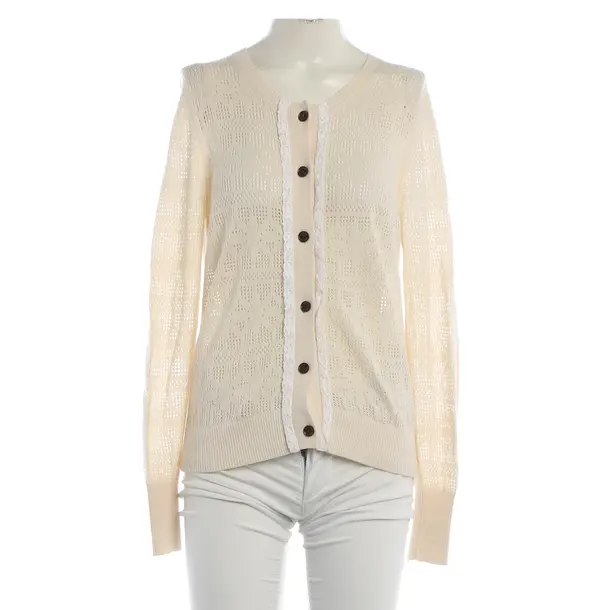 Strickjacke, in Beige, Wolle, Burberry