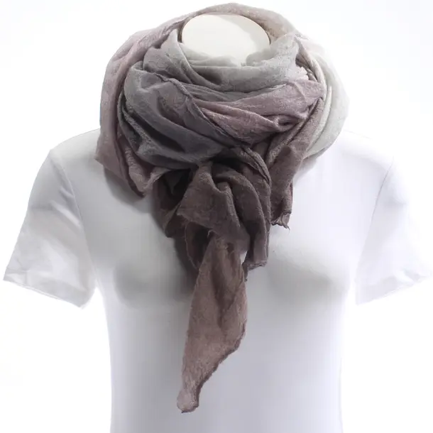 Scarf, in Light Gray, Cotton, Brunello Cucinelli