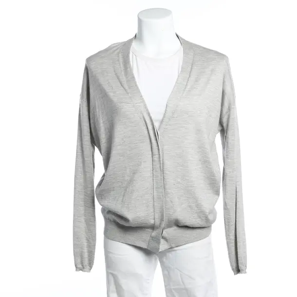 Strickjacke, in Grau, Baumwolle, Brunello Cucinelli