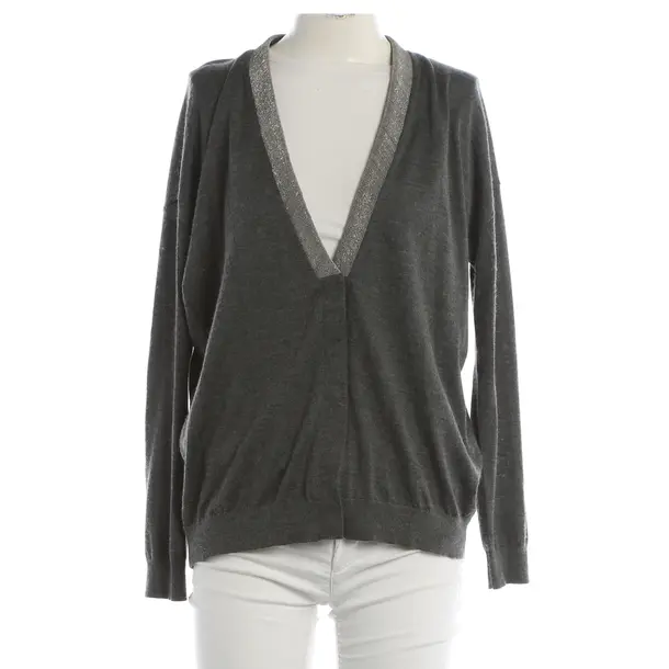 Cardigan, in Gray, Cashmere, Brunello Cucinelli
