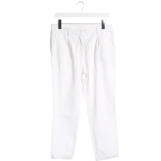 Pants, in White, Cotton, Brunello Cucinelli