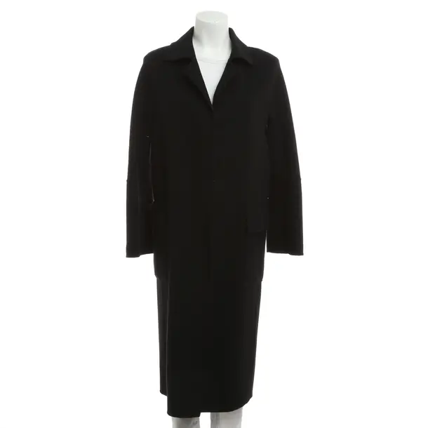 Mid-Season Coat, in Black, Wool, Odeeh