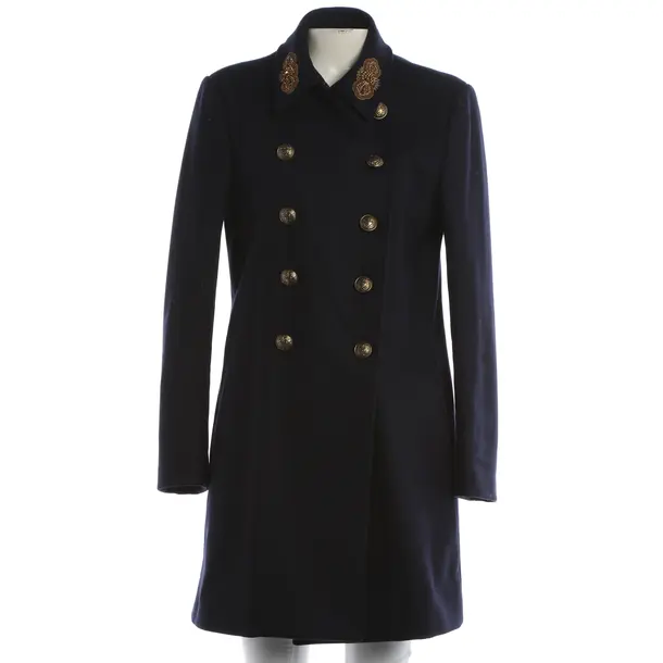 Mid-Season Coat, in Navy, Wool, Dondup