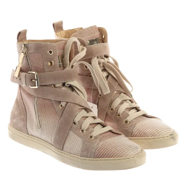 High-Top Sneakers, in Light Brown, Elisabetta Franchi