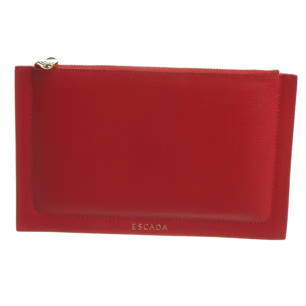 Clutch Bag, in Red, Leather, Escada