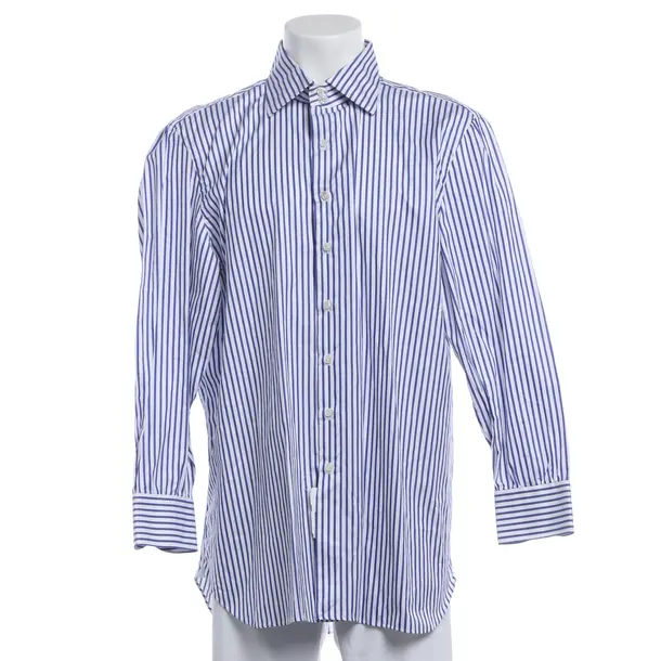 Shirt, in Blue, Cotton, Finamore 1925