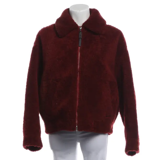 Lammfelljacke, in Bordeaux, Leder, Brunello Cucinelli
