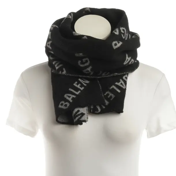 Scarf, in Gray, Wool, Balenciaga
